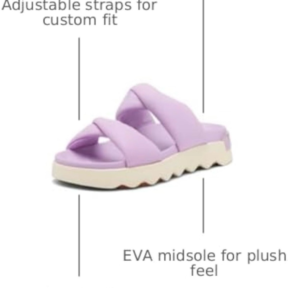 Sorel Women's Viibe Twist Slide Sandals in Lilac - Picture 4 of 9